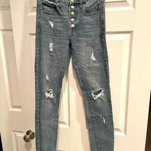 Aeropostale High Rise Distressed Jeans